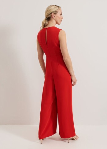 Phase Eight Petite Saffron Jumpsuit Red Australia | XF1207895